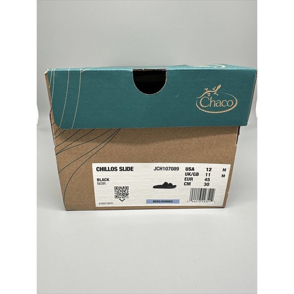 Chaco Chillos Slide Black/Black‎ Comfort Sandal JCH107089 Men's US Sz 12 - Picture 6 of 7